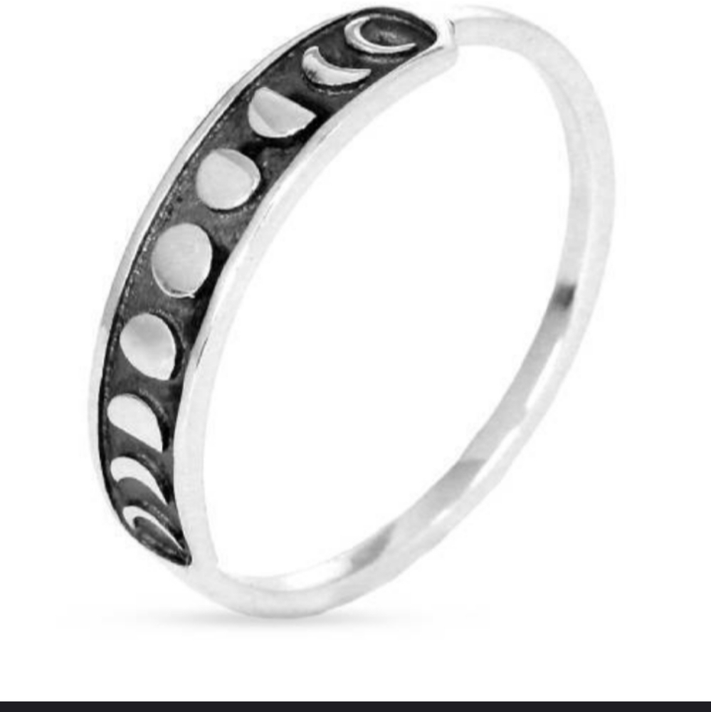HP!! NWT Moon Phases Sterling Silver Goth Ring! - Picture 6 of 12
